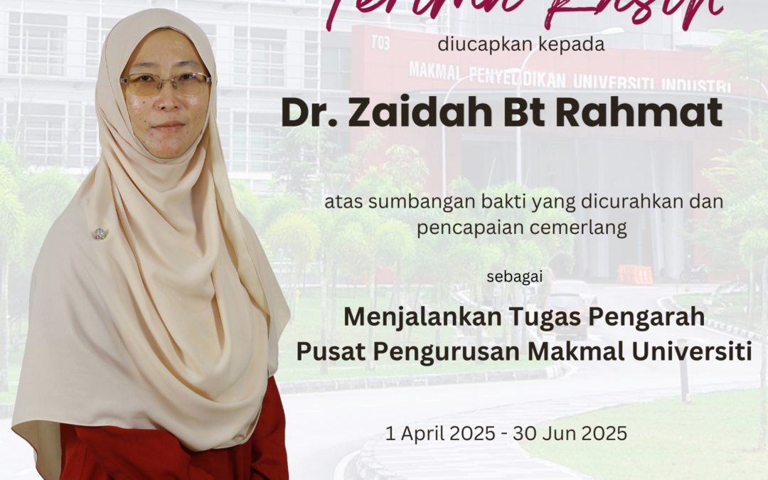 Terima Kasih Dr. Zaidah binti Rahmat